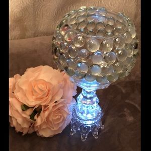 Glass candle holder